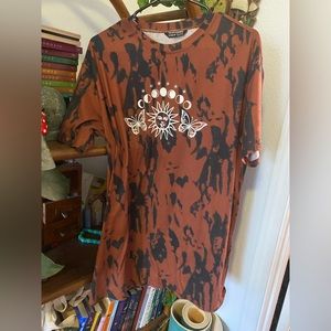 Oversized boho tie dye tshirt